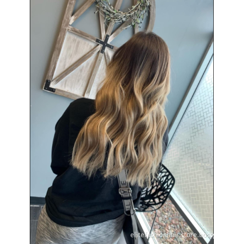 Wholesale high quality Double drawn Silky straight Remy human pre bonded hair extensions flat tip hair Flat bond extension
